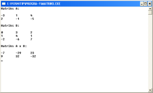 Tampilan program (dengan Turbo C++ 4.5)
